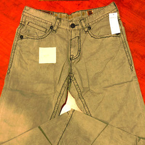 NEW MEN'S ROCK REVIVAL 100% GRAY COTTON JEANS